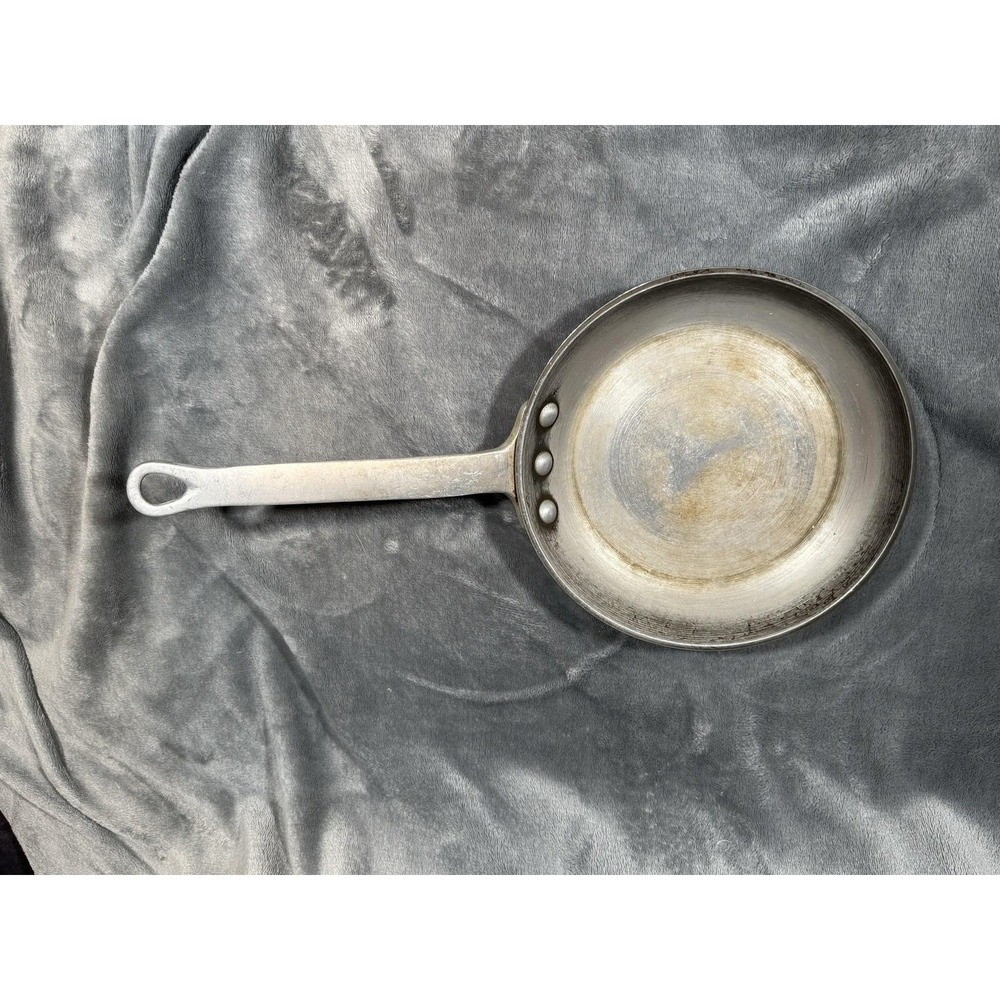 De Buyer Frying Pan 9.8 In Aluminum Skillet Silver Flat Bottom Cookware